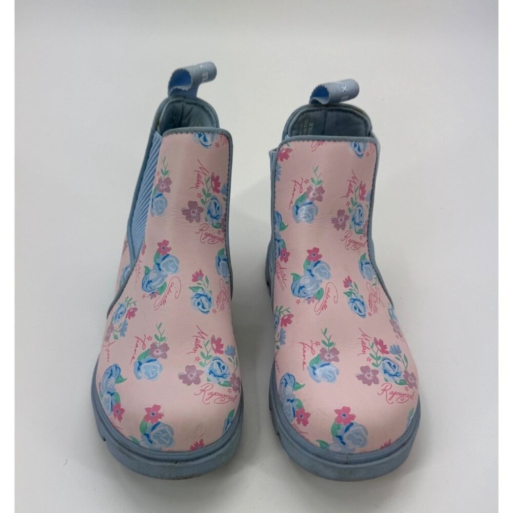 Disney X Native Kids Pink & Blue Floral Princess Rain Boots size 1 - Picture 2 of 12